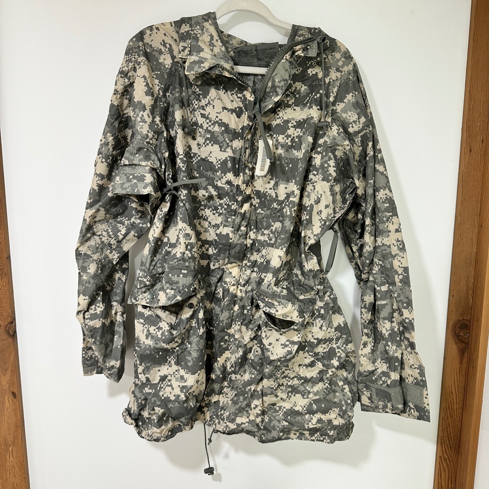ORC Industries Mens Parka Improved Rainsuit ACU Digital‎ Camo Nylon Small Grey